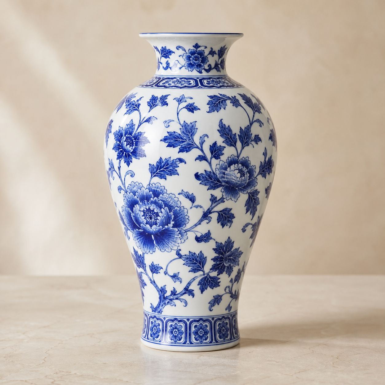 Blue and white porcelain vase